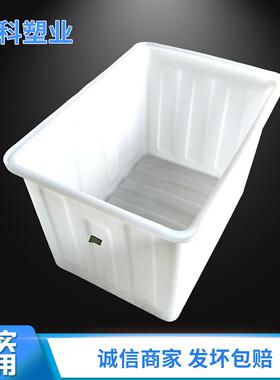 400l塑料方箱牛筋塑胶箱400公斤塑料桶推车敞口牛筋方桶