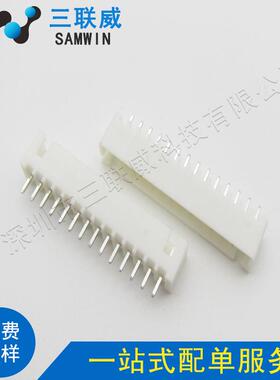 XH-14AXH2.54-14A2.54mm间距直针针座180度DIP立式插件直脚
