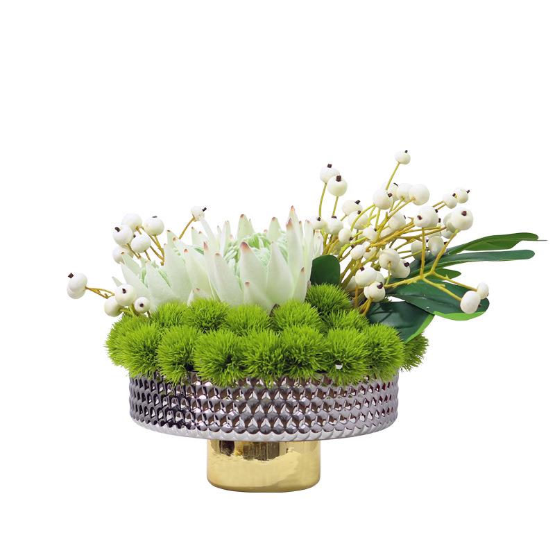 现代仿真花装饰桌花轻奢摆花样板间花束组合客厅室内软装花艺摆件