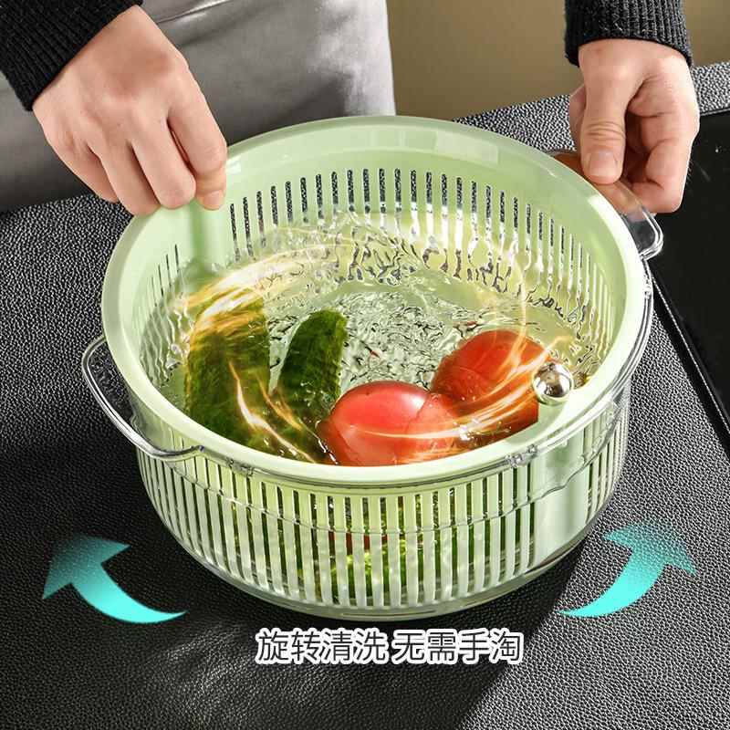 热销淘菜菜篮子厨房滴水篮淘洗厨房洗菜篮客厅汲水菜蓝水果新款菜