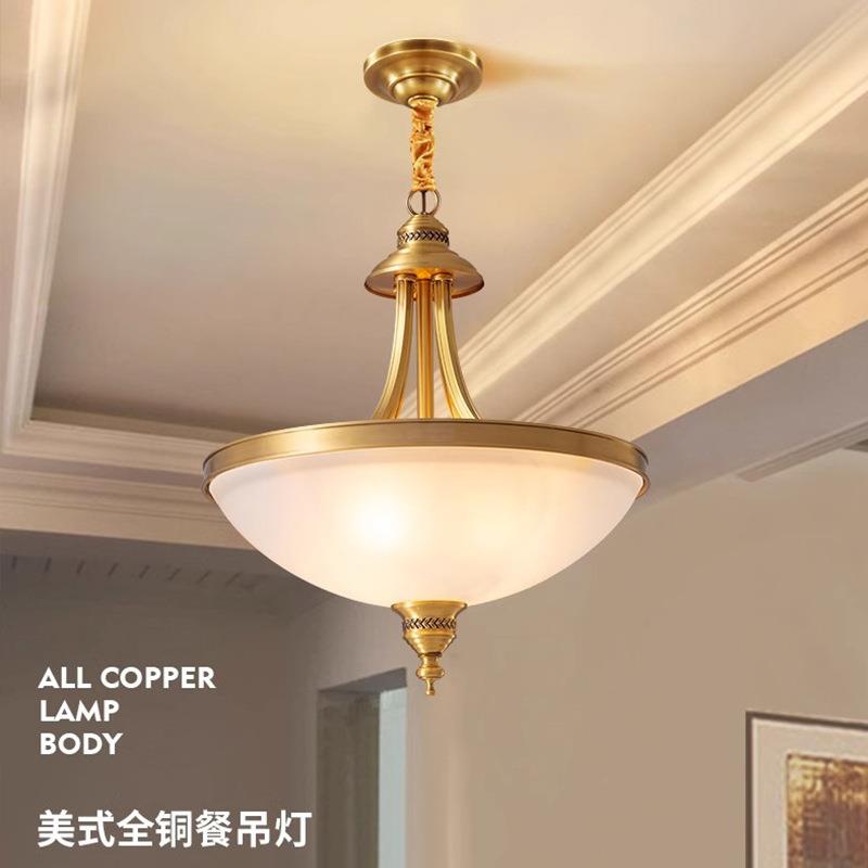 美式简约餐厅灯吊灯全铜走廊过道灯入户门厅玄关灯欧式吧台灯8003
