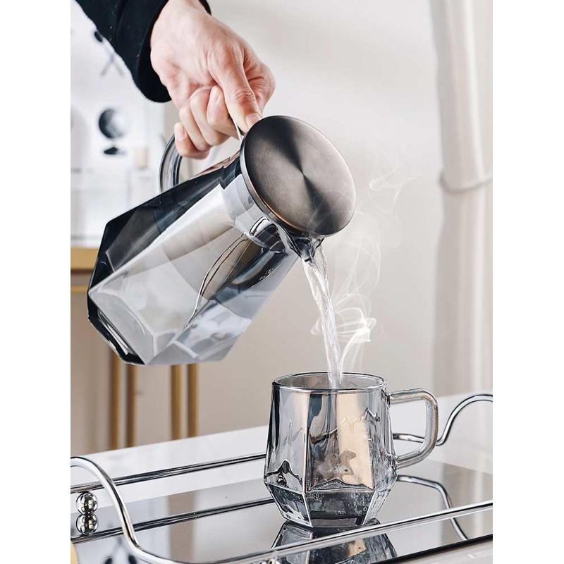 耐高温玻璃杯套装家用客厅待客水杯带把手柄茶杯家庭喝水泡茶驰兆