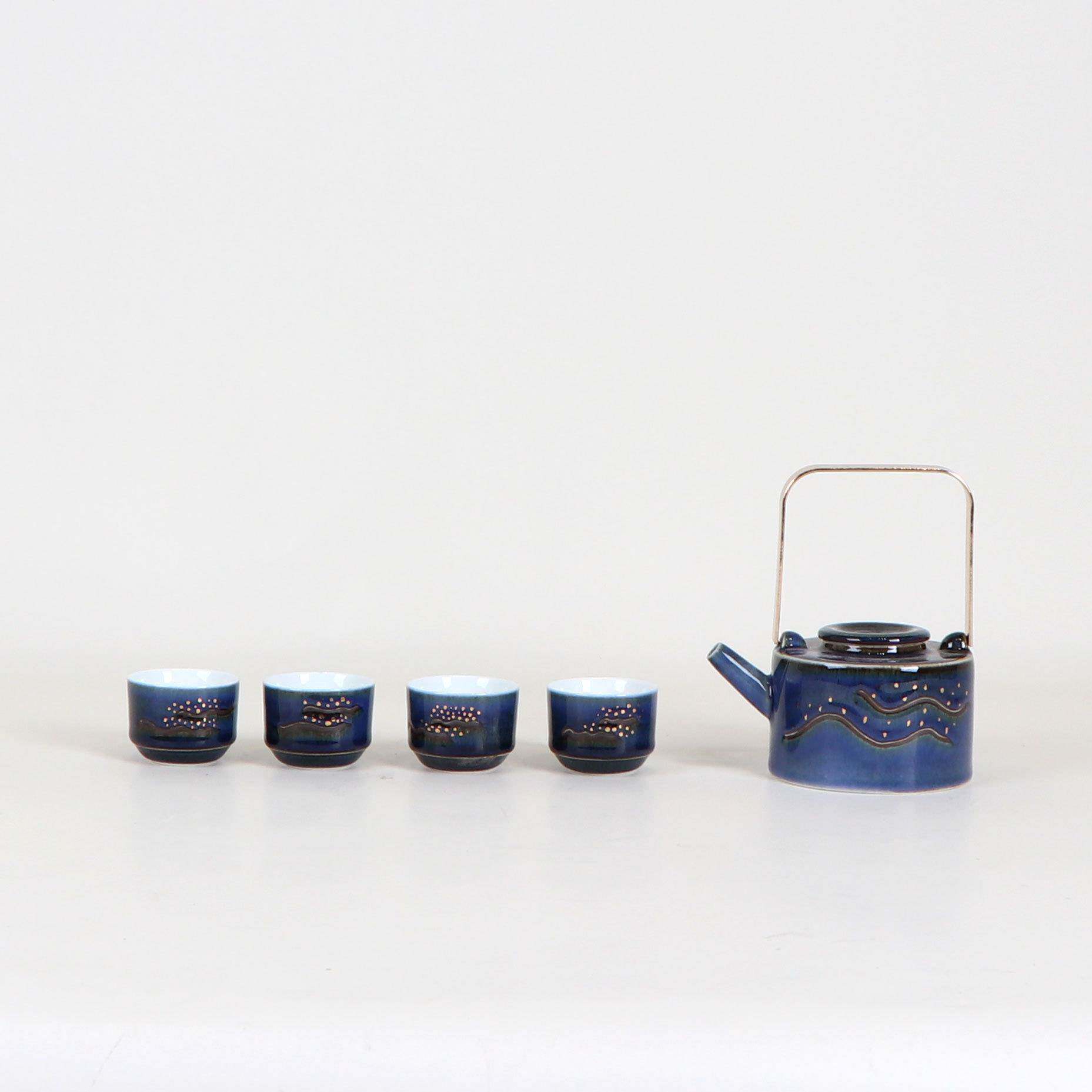 新中式日式陶瓷茶具套装禅意茶壶茶盏托盘样板房客厅软装饰品摆件