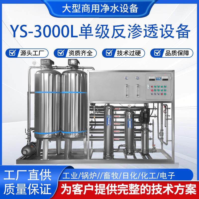 工业RO反渗透净水设备大流量前置过滤器去离子出水直饮全自动设备