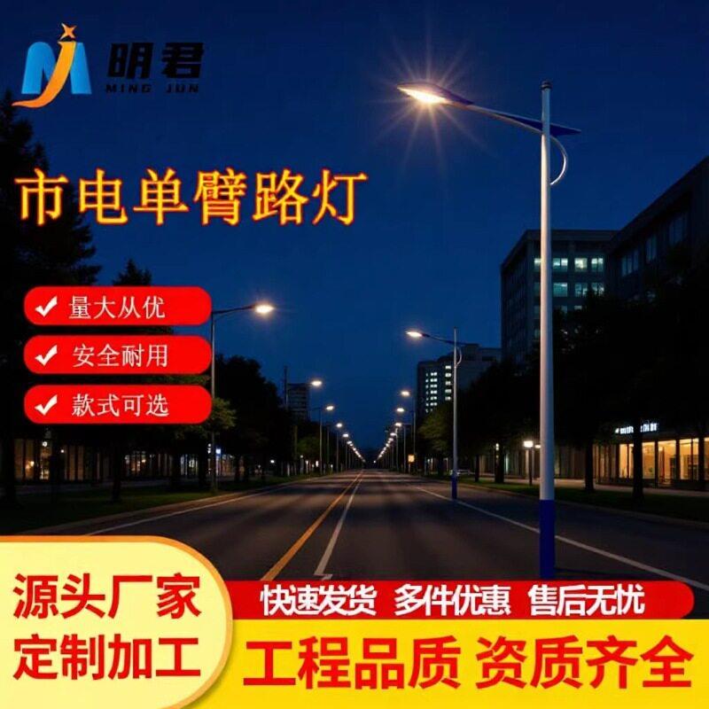 市电臂双臂路灯6米8米厂区公园户外道路LED路灯路灯厂家