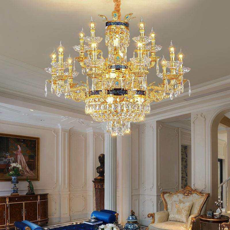 欧式吊灯新款高档大气蜡烛灯客厅餐厅卧室酒店别墅大厅灯具