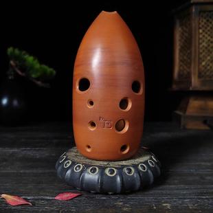 高档新孔宽音高咪3陶云埙双腔奏笔筒专业演十10孔古埙陶勋损陨乐