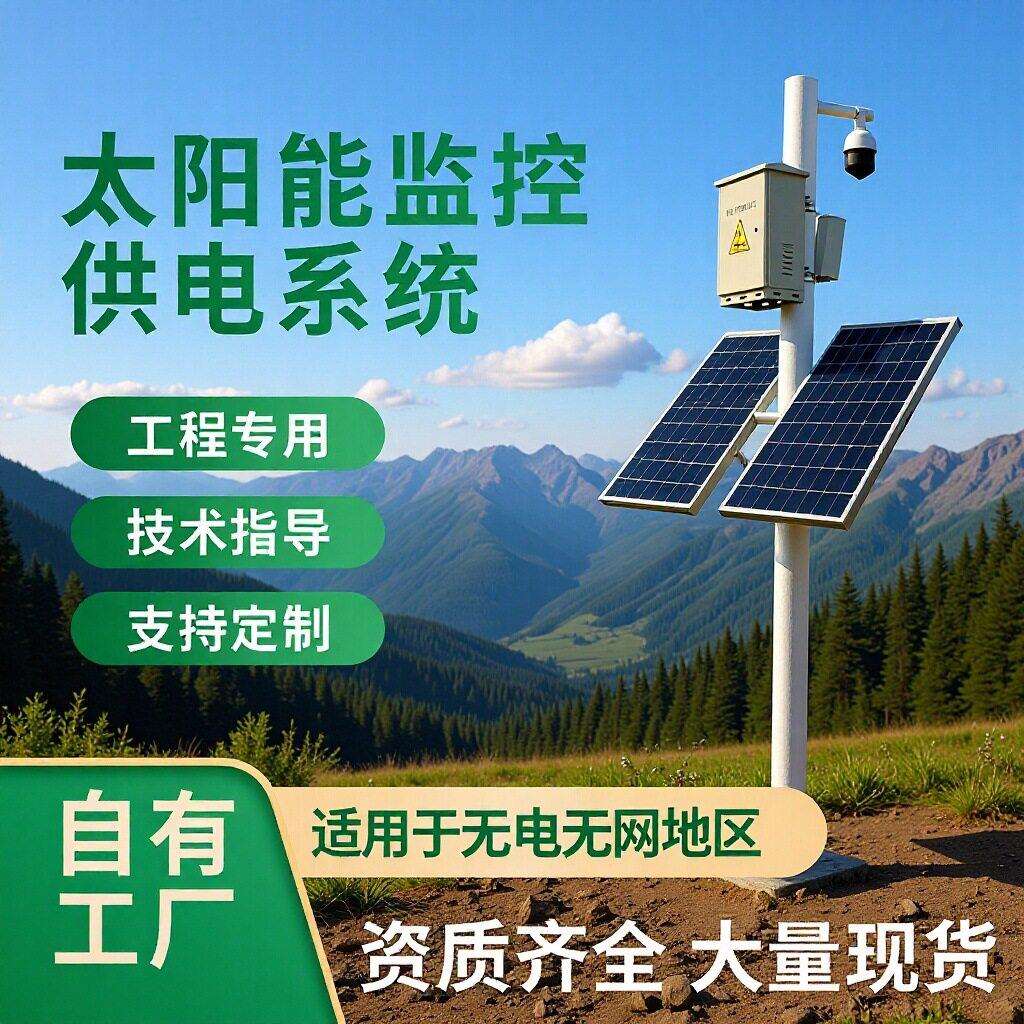 太阳能监控供电系统4G监控无电无网光伏发电系统储能光伏供电设备