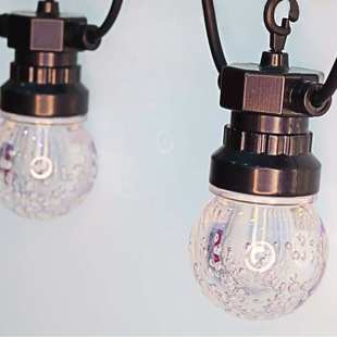 热销G50气泡球E33超声灯串户外防水LED太阳能灯串庭院灯串