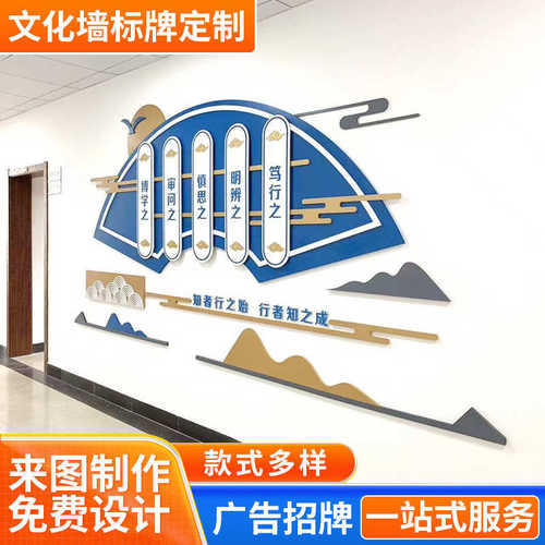 定制文化背景立体展板展示办公室宣传3d设计公司装饰墙企业照片墙