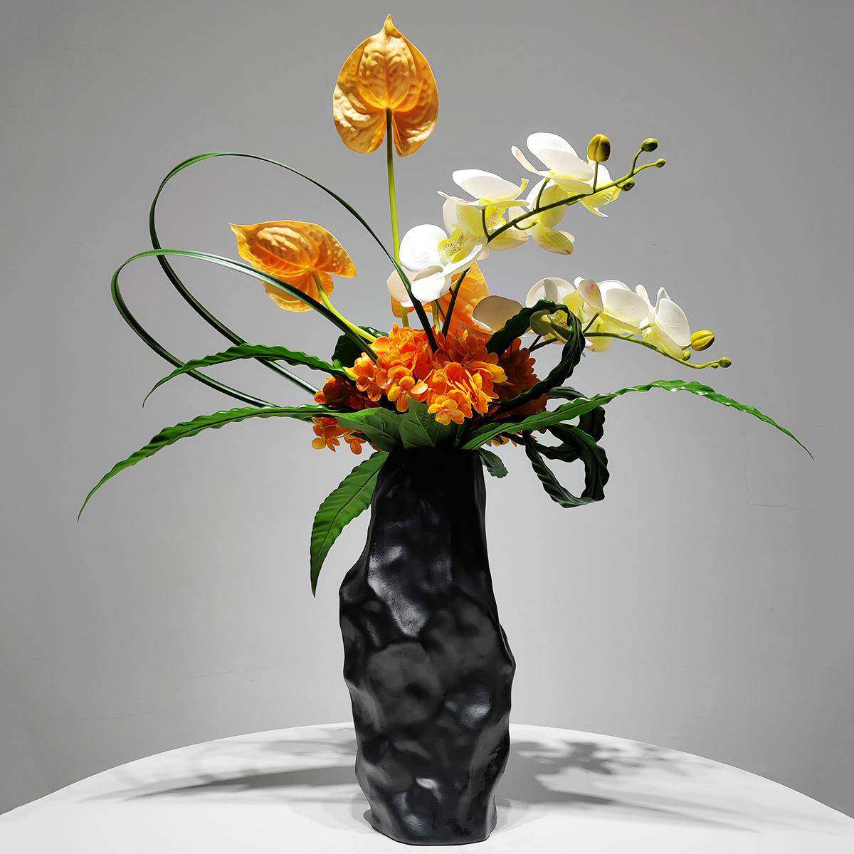 现代轻奢创意仿真花艺摆件洽谈桌客厅餐桌茶几玄关绿植摆设装饰品