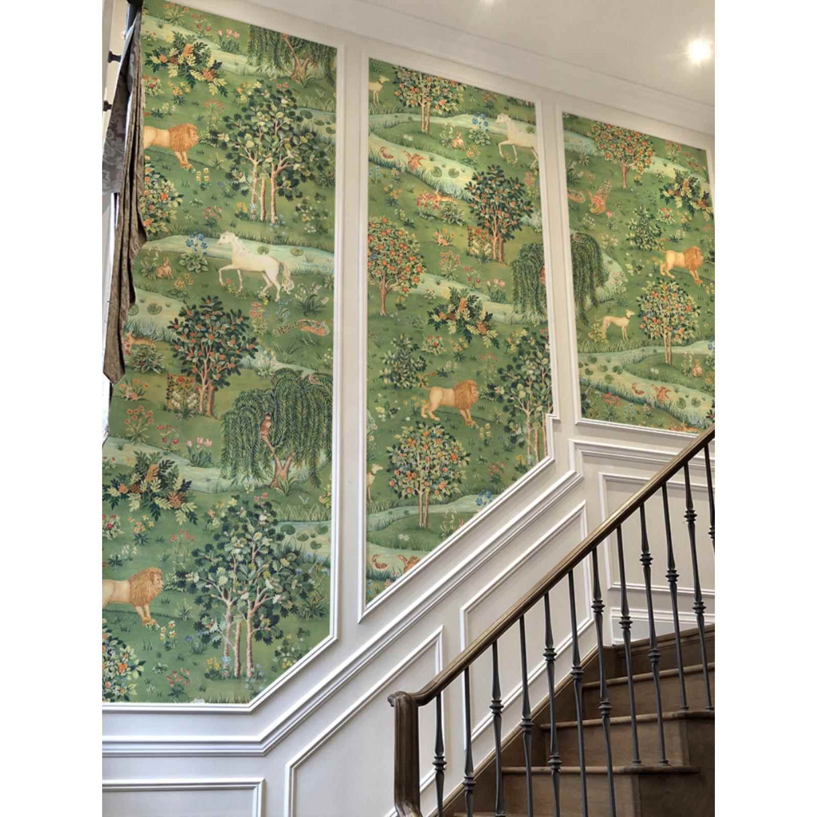 高端定制无缝墙布壁画轻奢美式餐厅覆古法式儿童房卧室背景墙壁纸