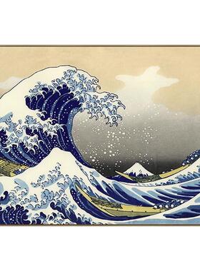 日式神奈川冲浪里浮世绘挂画和风料理店居酒屋装饰画日本风格壁画
