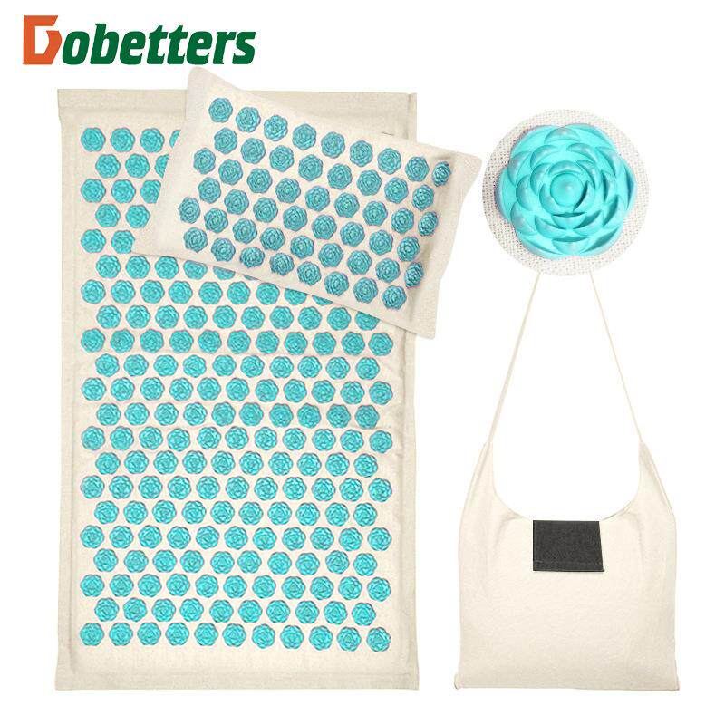 穴位按摩垫瑜伽脊椎针灸垫子运动垫子针刺枕头瑜伽针刺垫针刺按摩