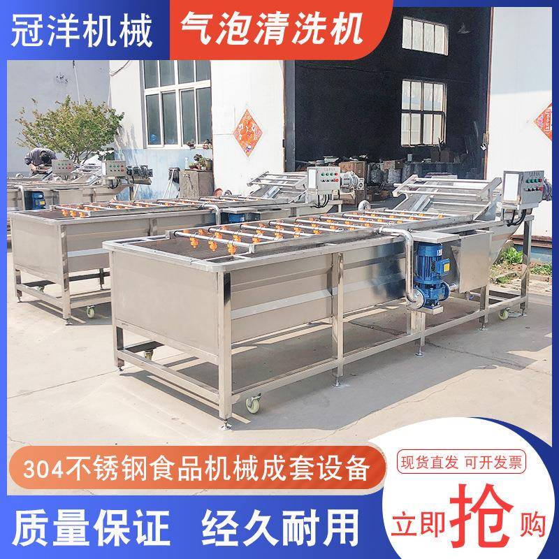 全自动果蔬气泡清洗机线椒尖椒清洗机小油菜根茎类清洗加工设备