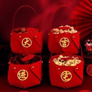 乔迁之喜装 用品礼品结婚 饰篮子摆件新居布置果盘搬家入宅新房仪式