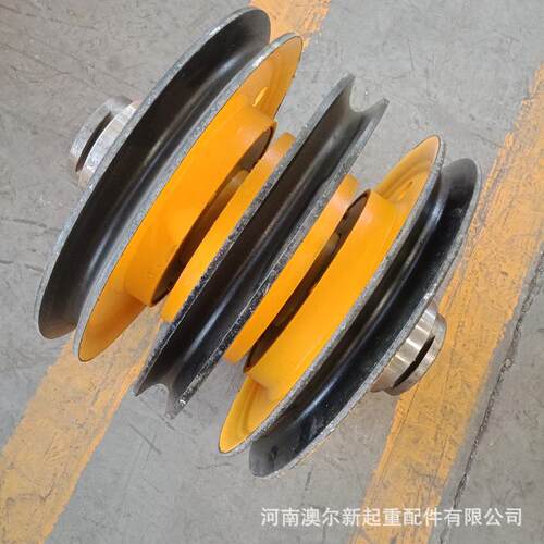 各种规格行车滑轮组耐磨热轧滑轮组天车滑轮组滑轮片