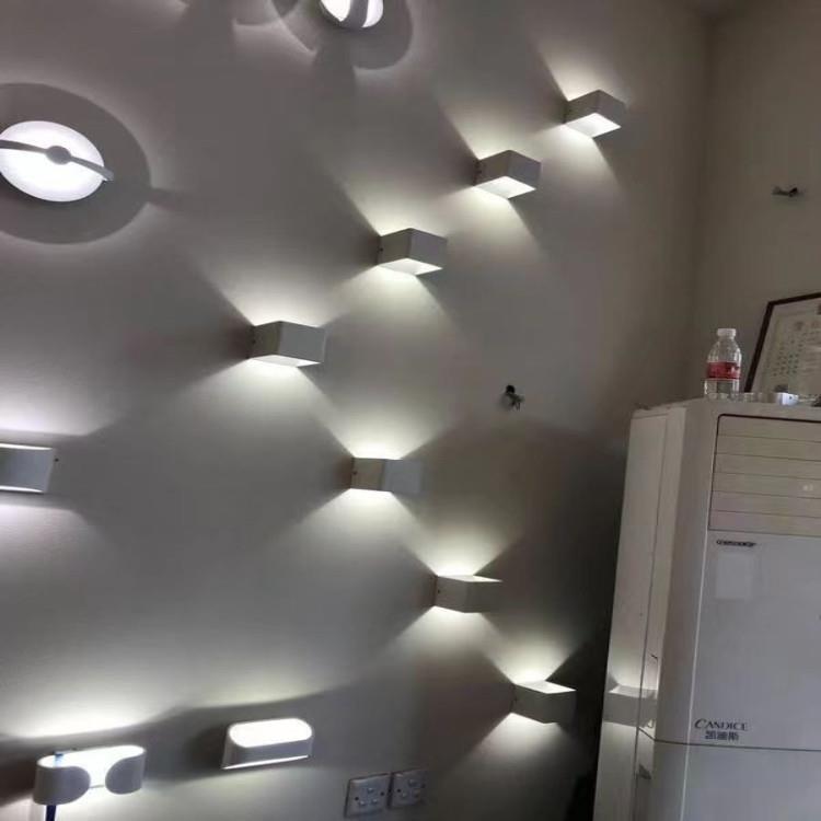 led现代壁灯简约创意双头铝材卧室床头灯酒店会所走廊过道灯墙灯