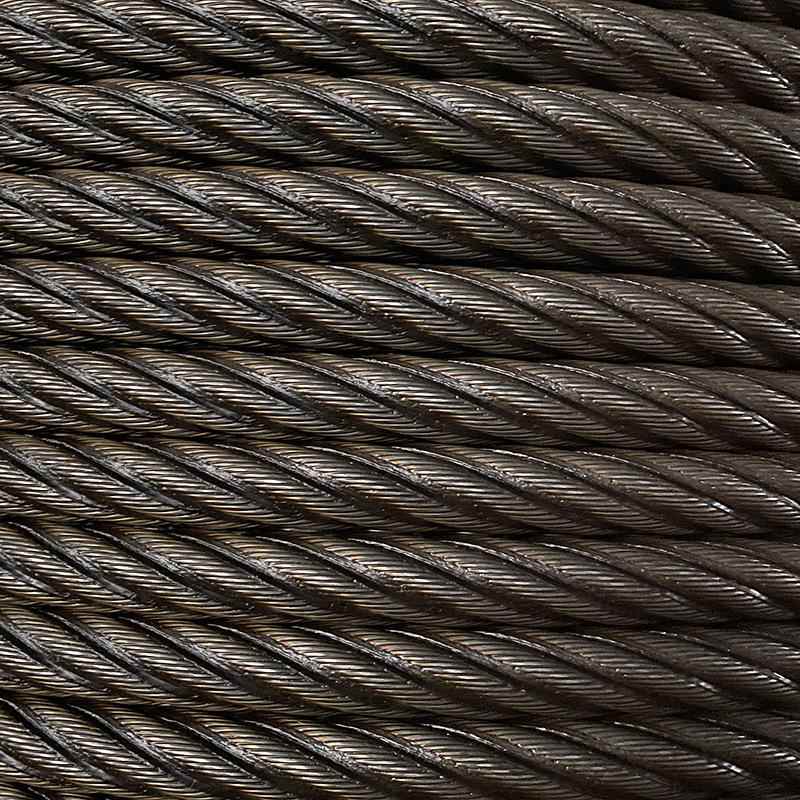 厂钢光面镀锌涂油冲孔冲打家桩机FBH码芯头港口吊机钢丝绳扁击丝