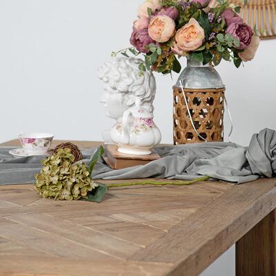 美式复古做旧实木长条原木桌茶用洽餐桌HHRS0012椅谈组合长方形商