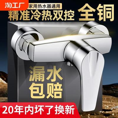 全铜混水阀冷热水龙头二合一热水器淋浴花洒洗澡混合阀开关出水