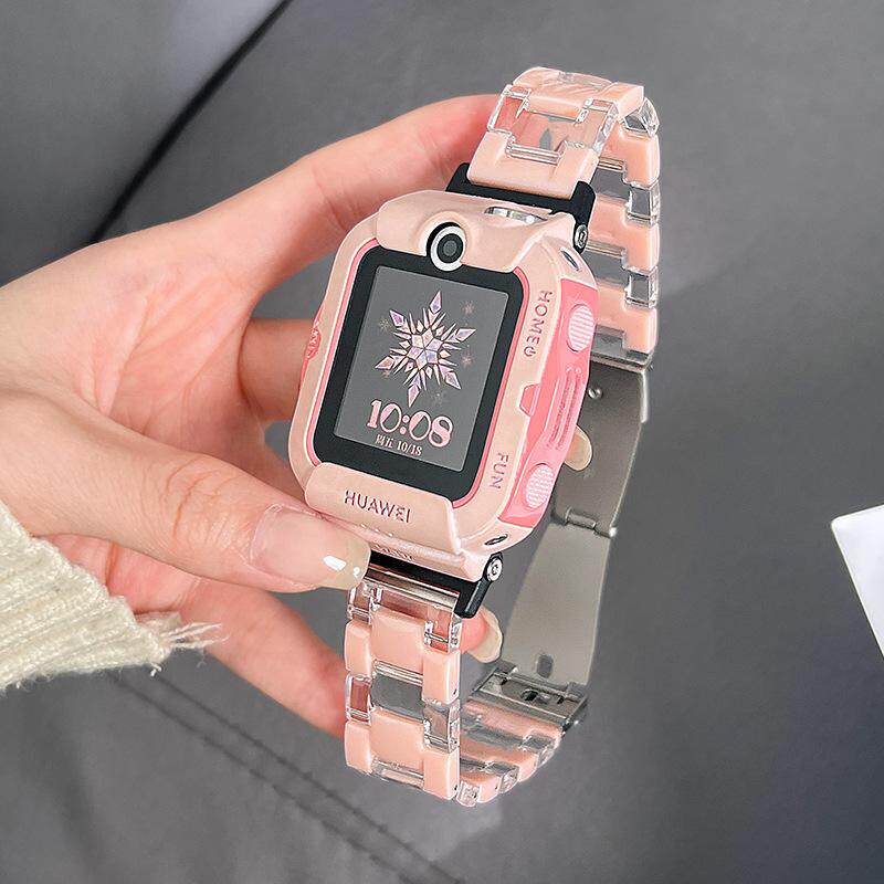 适用华为儿童电话手表表带5xPro/4pro/4X新耀款透明3x表链3s/3Pro
