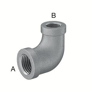 114P51 低压300不锈钢变径内丝90°弯头 NPT Female