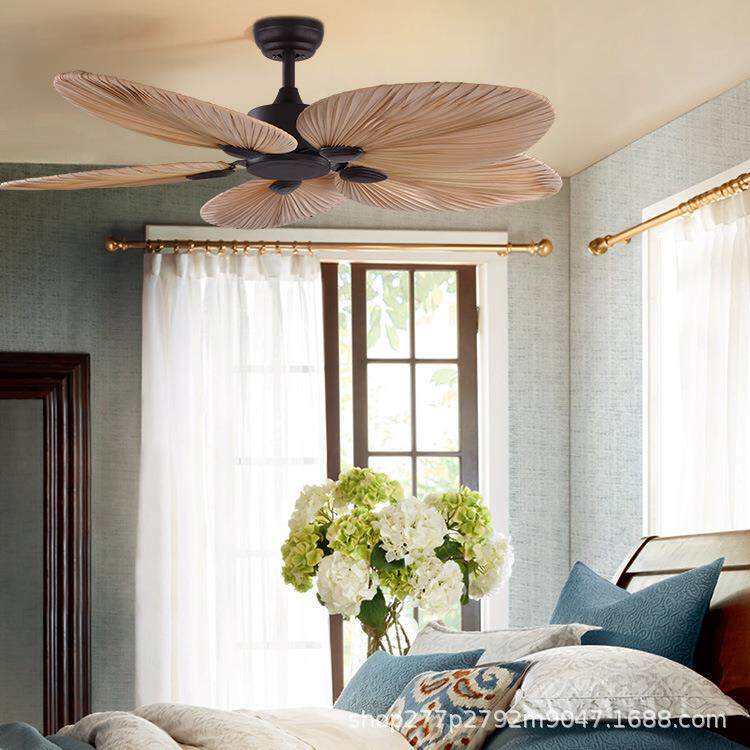 跨境东南亚风扇灯传统吊扇灯餐厅客厅卧室无灯装饰吊扇工厂直销