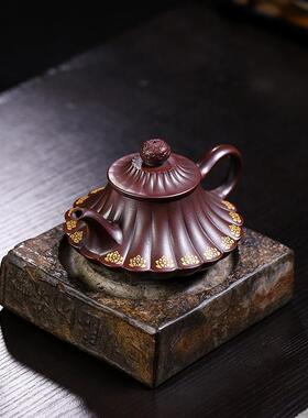 厂茶家宜兴砂壶铁血红砂手工250CC筋紫云MAV炉家用具紫纹砂茶壶