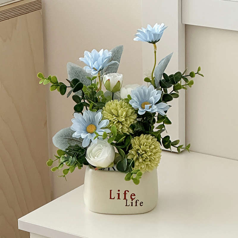 创意仿真花套装餐桌花玄关花艺样板房酒柜装饰花绢花假花现代简约