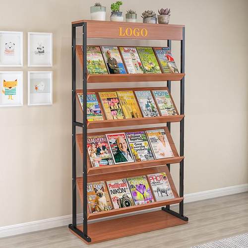 报刊架落地杂志架书报架A4单页宣传资料展示架儿童绘本图书收纳架