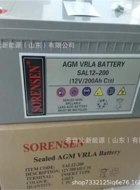 索润森蓄电池SAL12-200免维护12V200AH热电厂煤矿机房设备