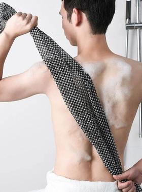 Exfoliating Washcloth Back Scrubber for Shower for Men Silve