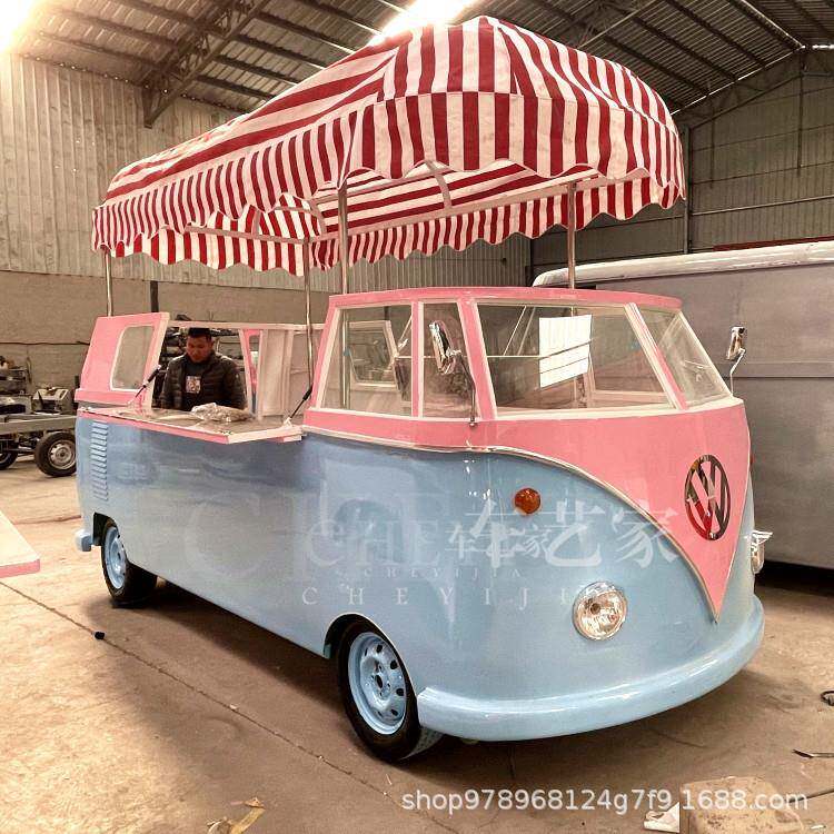 源头工厂大众T1餐车网红移动餐车咖啡车美食奶茶车免费设计