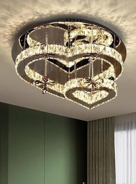 卧室灯le18970d心吸顶灯创意水代晶灯房间房灯简爱约现温馨浪漫婚