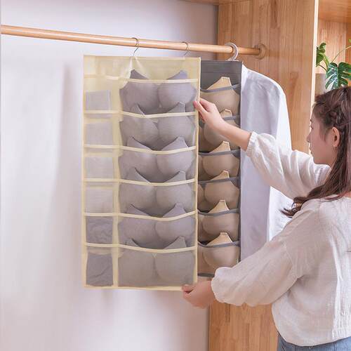 Dual-sided Underwear Storage Bag, Hanging Organizer for Unde