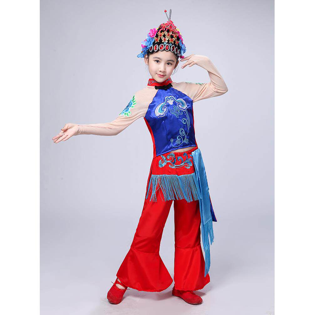 正品儿出童俏舞花旦演服戏服京剧戏曲头饰表演服女小花有旦心翎兮