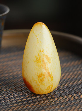 大漏！新疆和田玉籽料原石 红皮白肉洒金皮 原滋原味 36.41克