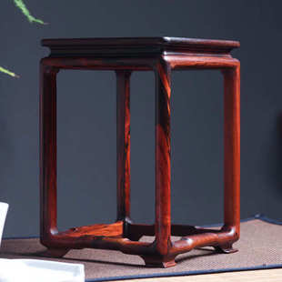红木实木盆景小花架红酸枝中式文玩瓷器玉器花瓶古玩工艺品底座托