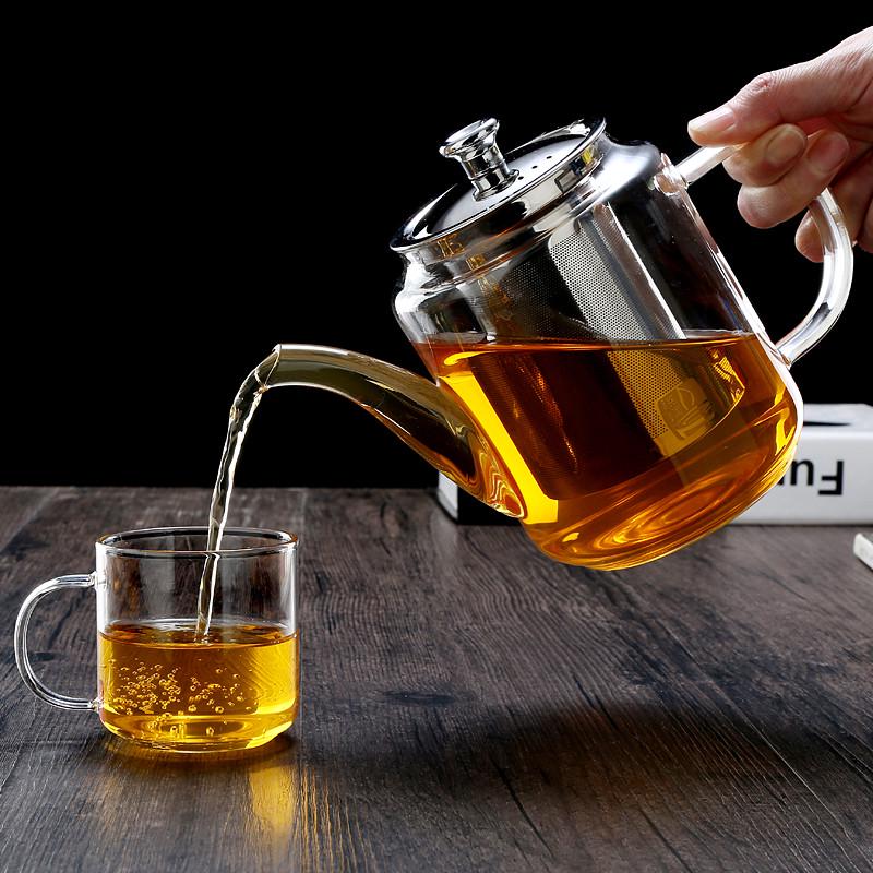 玻璃泡茶壶茶水分离泡茶器耐高温加厚茶具套装家用水壶单壶煮茶器