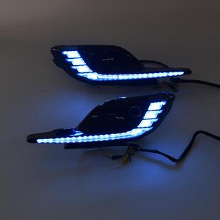 适用于17新马自达3昂科塞拉专用日行灯改装 三色流光转向LED日行灯