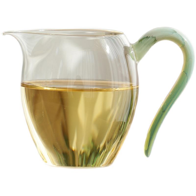 禾器新款凤颜公道杯怡然茶海高硼硅耐高温玻璃分茶器大号高端公杯