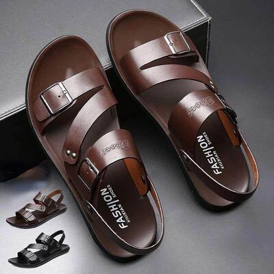 Fashion Comfortable Mens Sandals Solid Color Open Toe Mens
