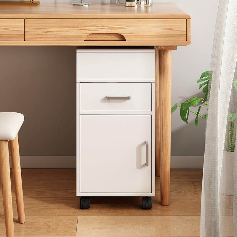 夹缝收纳柜办公室桌下抽屉柜侧边文件储物柜小柜子窄缝移动置物架