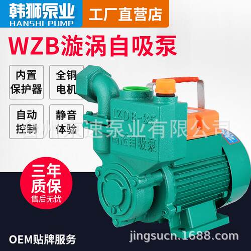 WZB扬程家用压自吸泵220V小型耐吸水泵管道压循环泵抽水泵