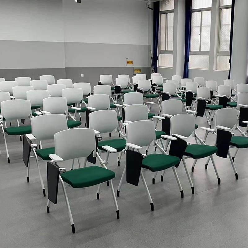 新款直销可折叠移动培训桌职员办公桌双人学生培训课桌椅组合长条