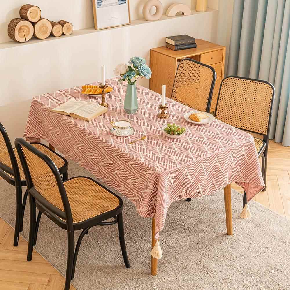 高档桌布书轻高级感氛围感北欧奢棉麻布艺餐桌桌布桌茶布几台ins