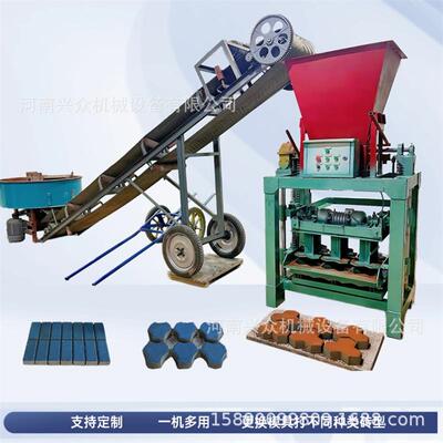 路制面水砖砖机SVY空心水泥砖机生产套线配设备混凝土砖成泥型机