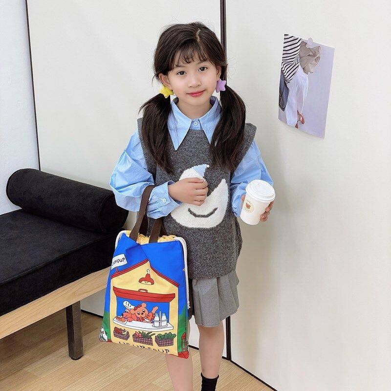 幼儿园大容量儿童收纳袋男童女童旅行包包轻便衣物宝宝手提袋可爱
