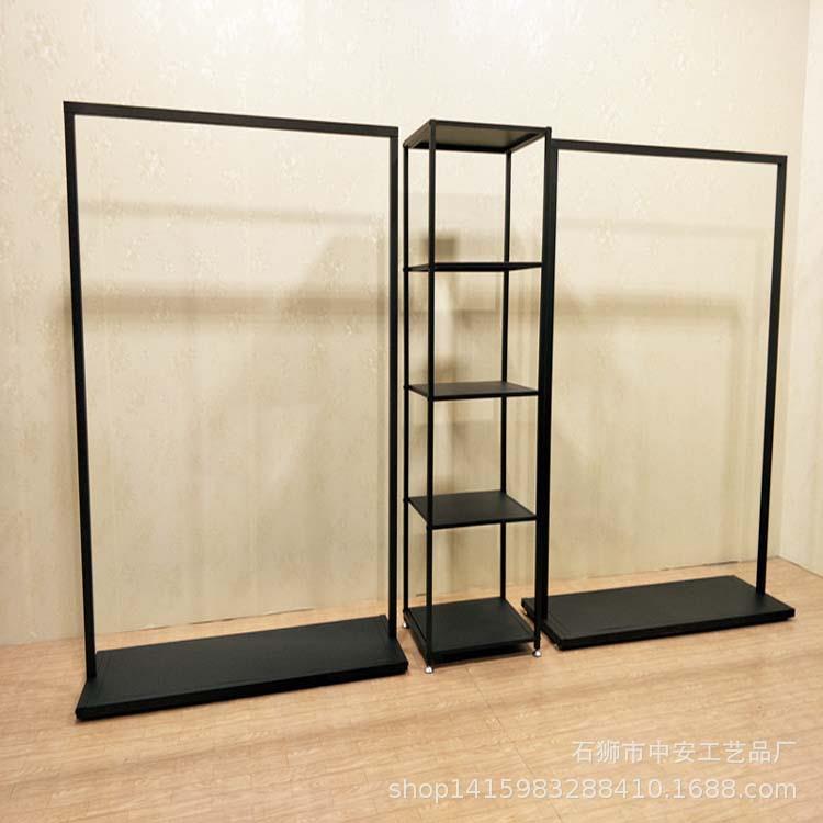 女装店服装架落地式欧式铁艺展示架中岛架服装店挂衣架子货架侧挂